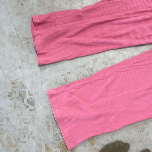 Pink Ribbed Lounge Pants - Size Large - Drawstring - Never Worn - Picture 3 of 4